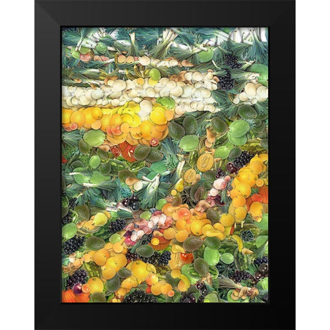 After Ayuhasca VI Black Modern Wood Framed Art Print by Medeiros, Celito