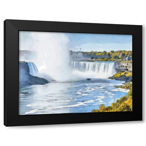 Niagara Falls I Black Modern Wood Framed Art Print by Medeiros, Celito