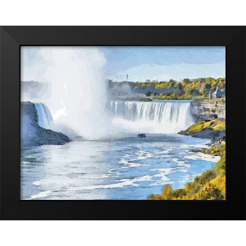 Niagara Falls I Black Modern Wood Framed Art Print by Medeiros, Celito
