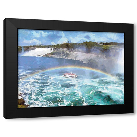Niagara Falls II Black Modern Wood Framed Art Print by Medeiros, Celito