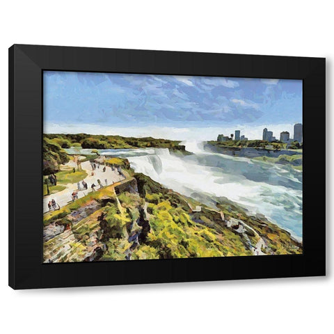 Niagara Falls III Black Modern Wood Framed Art Print with Double Matting by Medeiros, Celito