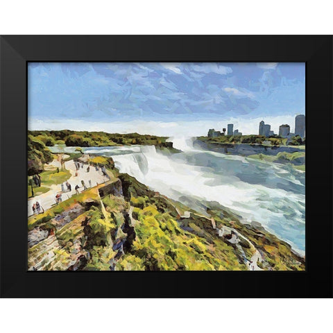 Niagara Falls III Black Modern Wood Framed Art Print by Medeiros, Celito