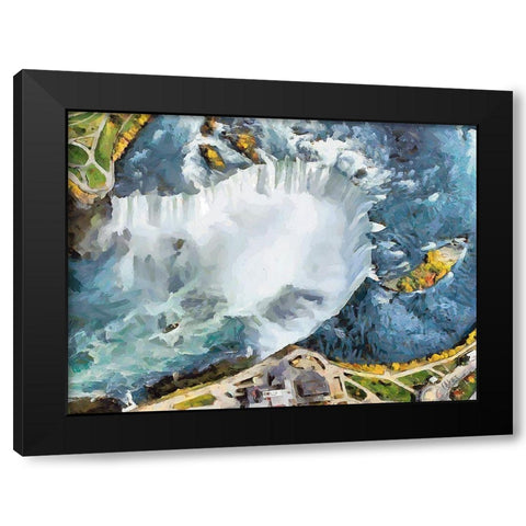 Niagara Falls V Black Modern Wood Framed Art Print by Medeiros, Celito