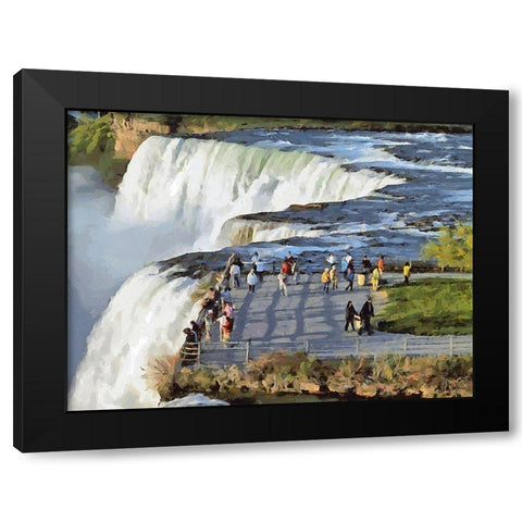 Niagara Falls VI Black Modern Wood Framed Art Print by Medeiros, Celito