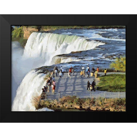 Niagara Falls VI Black Modern Wood Framed Art Print by Medeiros, Celito