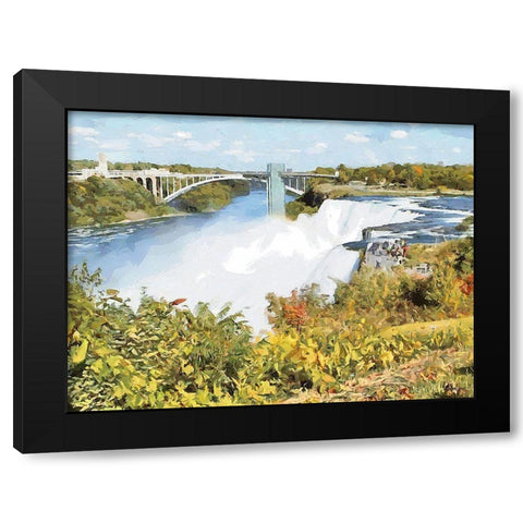 Niagara Falls VIII Black Modern Wood Framed Art Print by Medeiros, Celito