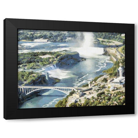 Niagara Falls XI Black Modern Wood Framed Art Print with Double Matting by Medeiros, Celito