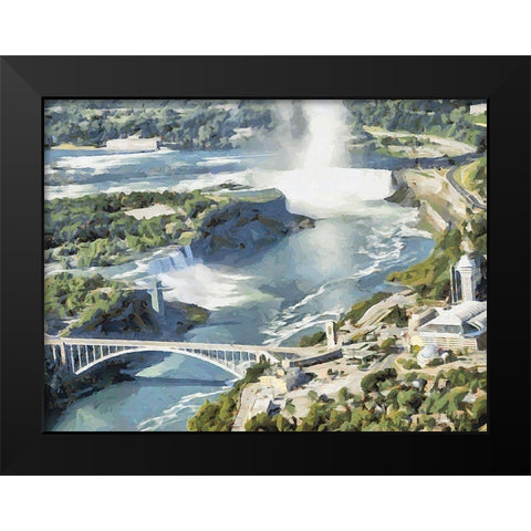 Niagara Falls XI Black Modern Wood Framed Art Print by Medeiros, Celito