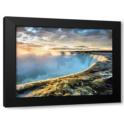 Niagara Falls XII Black Modern Wood Framed Art Print by Medeiros, Celito