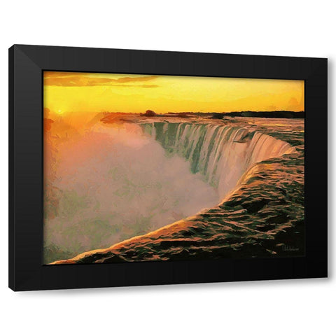 Niagara Falls XIII Black Modern Wood Framed Art Print with Double Matting by Medeiros, Celito