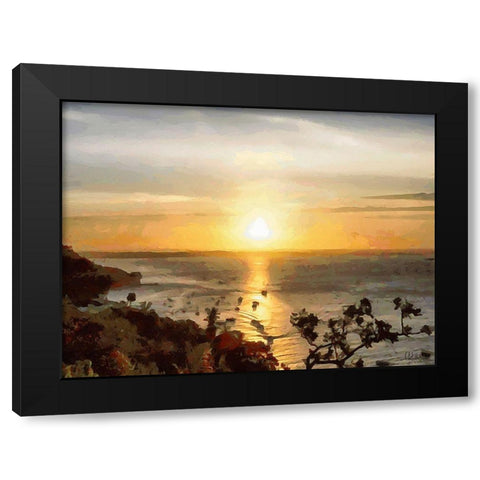 Sunset above the Lake Ontario Black Modern Wood Framed Art Print with Double Matting by Medeiros, Celito