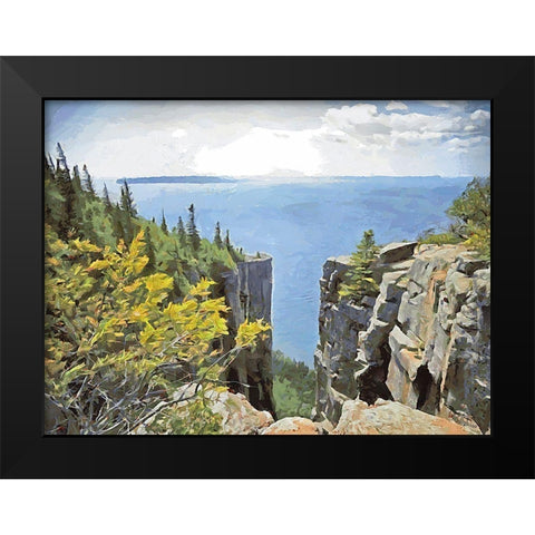 Big Lakes I Black Modern Wood Framed Art Print by Medeiros, Celito