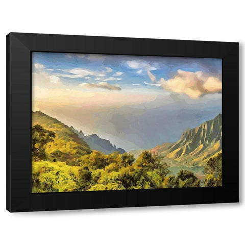 Clouds in the Mountains Black Modern Wood Framed Art Print by Medeiros, Celito