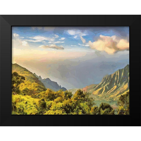 Clouds in the Mountains Black Modern Wood Framed Art Print by Medeiros, Celito