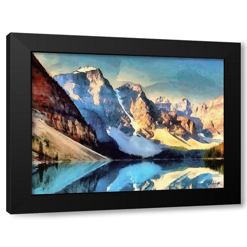 Moraine Lake II Black Modern Wood Framed Art Print by Medeiros, Celito