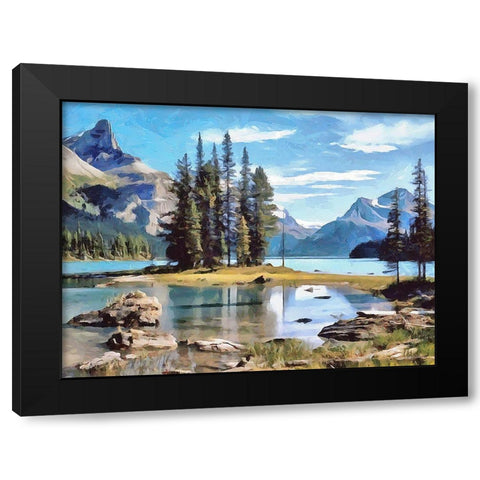 Spirit Island I Black Modern Wood Framed Art Print with Double Matting by Medeiros, Celito