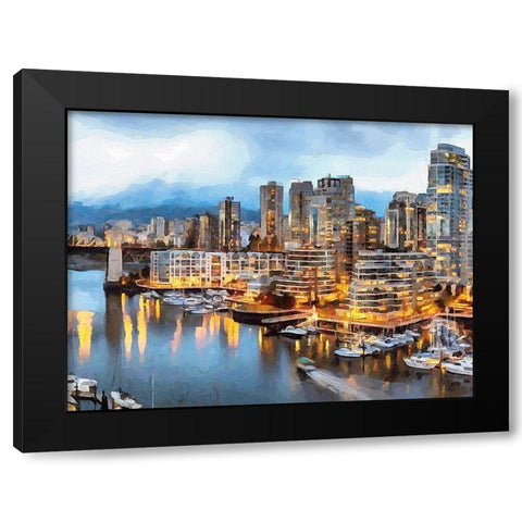 Memories of Vancouver I Black Modern Wood Framed Art Print by Medeiros, Celito