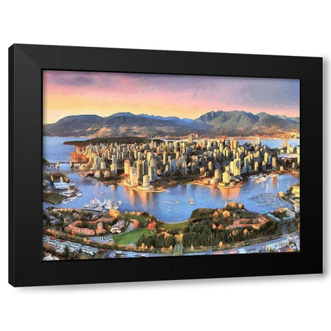 Memories of Vancouver II Black Modern Wood Framed Art Print by Medeiros, Celito