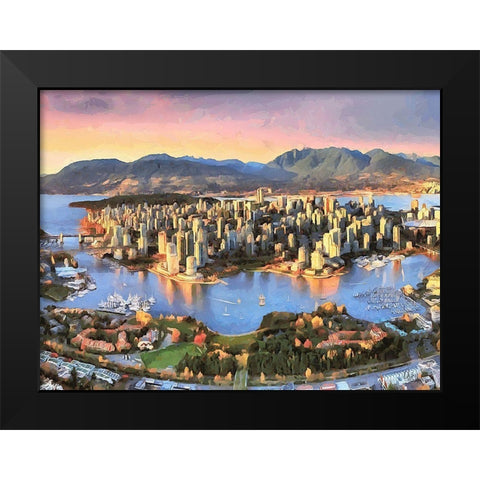 Memories of Vancouver II Black Modern Wood Framed Art Print by Medeiros, Celito