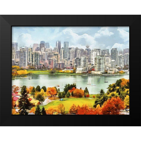 Memories of Vancouver IV Black Modern Wood Framed Art Print by Medeiros, Celito