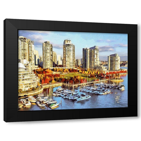 Memories of Vancouver V Black Modern Wood Framed Art Print with Double Matting by Medeiros, Celito