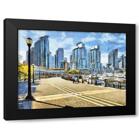 Memories of Vancouver IX Black Modern Wood Framed Art Print by Medeiros, Celito