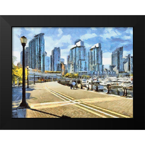 Memories of Vancouver IX Black Modern Wood Framed Art Print by Medeiros, Celito