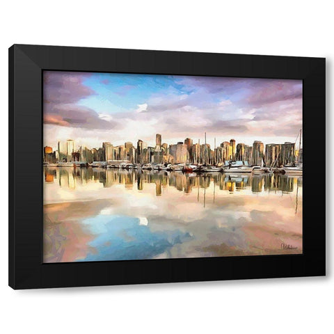 Memories of Vancouver X Black Modern Wood Framed Art Print by Medeiros, Celito