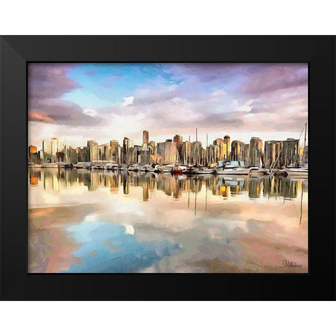 Memories of Vancouver X Black Modern Wood Framed Art Print by Medeiros, Celito