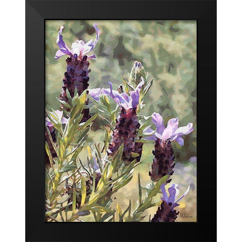 Purple Flower II Black Modern Wood Framed Art Print by Medeiros, Celito