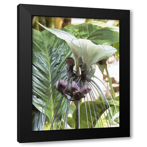 Orchids XV Black Modern Wood Framed Art Print with Double Matting by Medeiros, Celito
