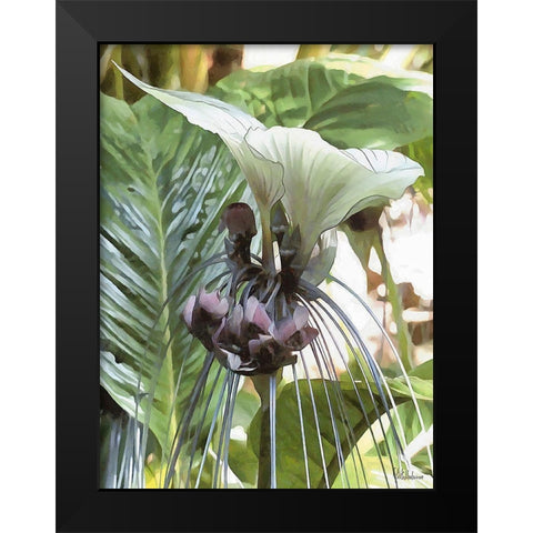 Orchids XV Black Modern Wood Framed Art Print by Medeiros, Celito