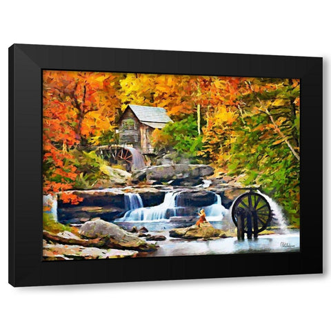 American Famous Mill Black Modern Wood Framed Art Print with Double Matting by Medeiros, Celito