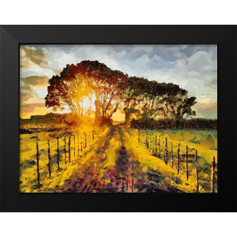 Nice Sunset Black Modern Wood Framed Art Print by Medeiros, Celito