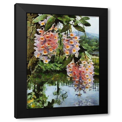 Blooming Tropical Tree II Black Modern Wood Framed Art Print by Medeiros, Celito