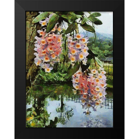 Blooming Tropical Tree II Black Modern Wood Framed Art Print by Medeiros, Celito