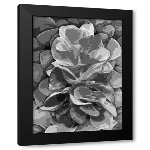 Leaves BW6 Black Modern Wood Framed Art Print by Medeiros, Celito
