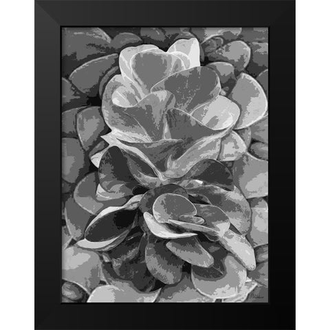 Leaves BW6 Black Modern Wood Framed Art Print by Medeiros, Celito