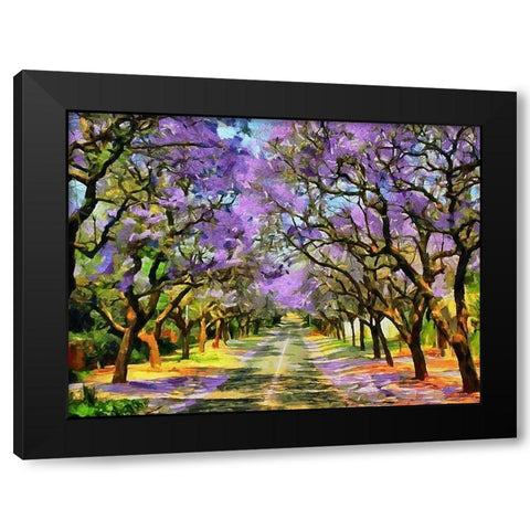 Paradise Road IV Black Modern Wood Framed Art Print by Medeiros, Celito
