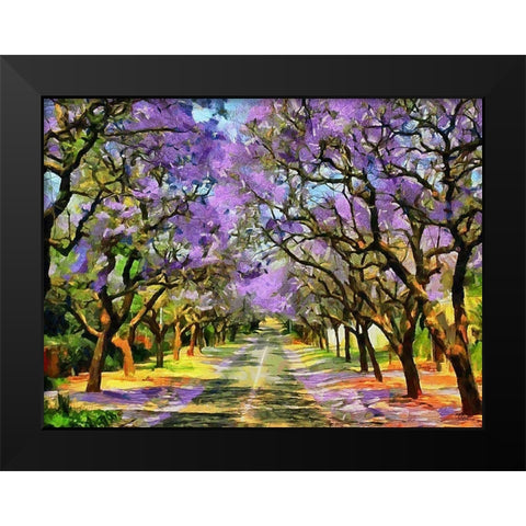 Paradise Road IV Black Modern Wood Framed Art Print by Medeiros, Celito