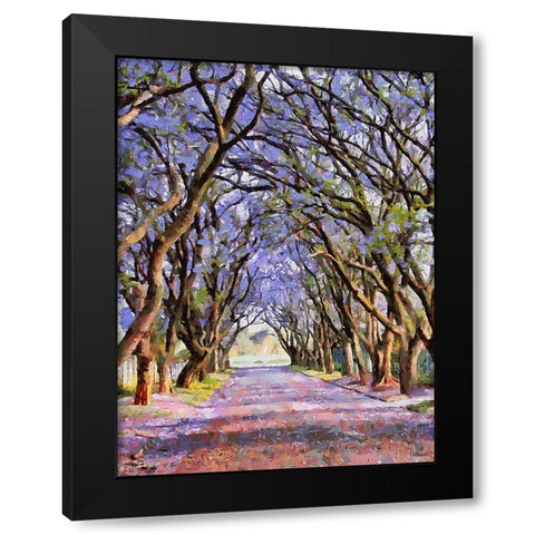 Paradise Road V Black Modern Wood Framed Art Print by Medeiros, Celito
