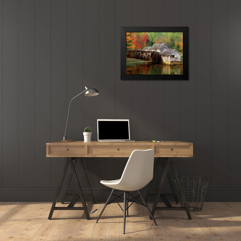 Old Wooden Mill Black Modern Wood Framed Art Print by Medeiros, Celito