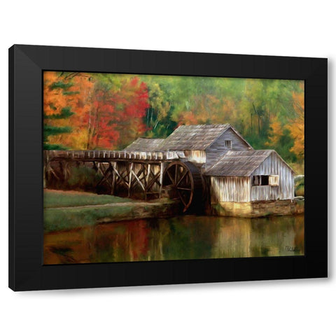 Old Wooden Mill Black Modern Wood Framed Art Print with Double Matting by Medeiros, Celito