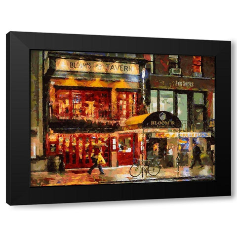 Blooms Tavern Black Modern Wood Framed Art Print by Medeiros, Celito