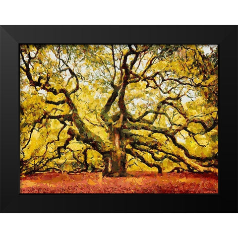 A Big Tree Black Modern Wood Framed Art Print by Medeiros, Celito