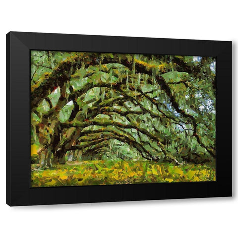 A Big Tree II Black Modern Wood Framed Art Print with Double Matting by Medeiros, Celito