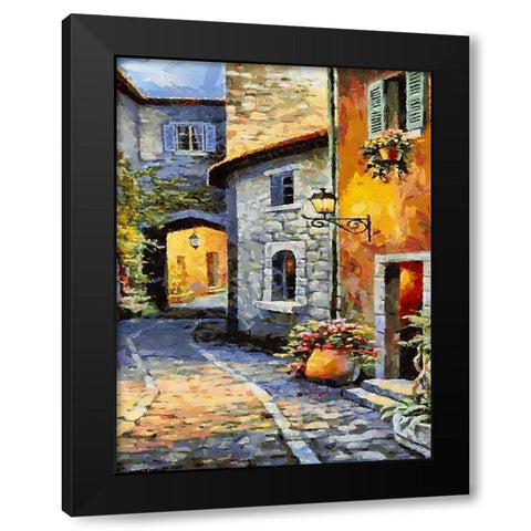 Stone Road Black Modern Wood Framed Art Print by Medeiros, Celito
