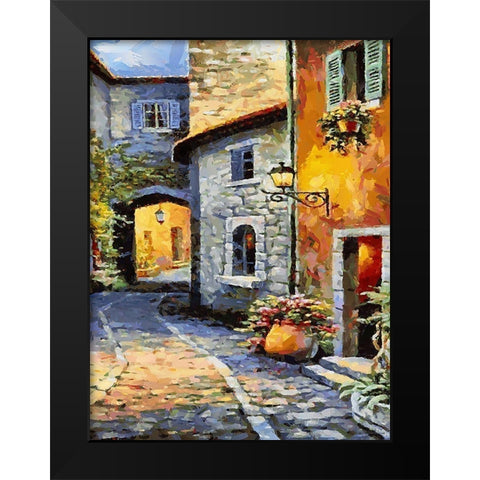 Stone Road Black Modern Wood Framed Art Print by Medeiros, Celito