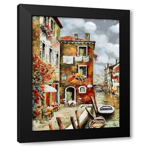 Venice Memmories I Black Modern Wood Framed Art Print by Medeiros, Celito