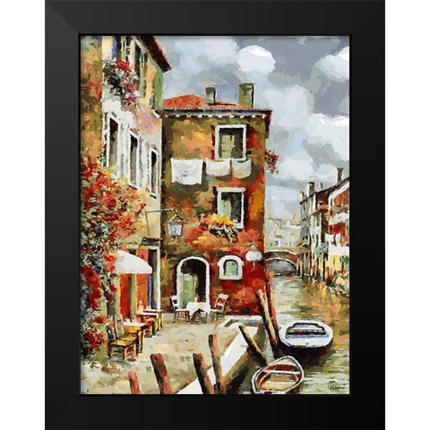 Venice Memmories I Black Modern Wood Framed Art Print by Medeiros, Celito